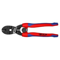 Knipex® 7112200 Compact Bolt Cutter, Cutting Capacity: 5.2 mm Dia Medium Hard Wire, 4 mm Dia Hard Wire, 3.6 mm Dia Piano Wire, 200 mm Overall Length